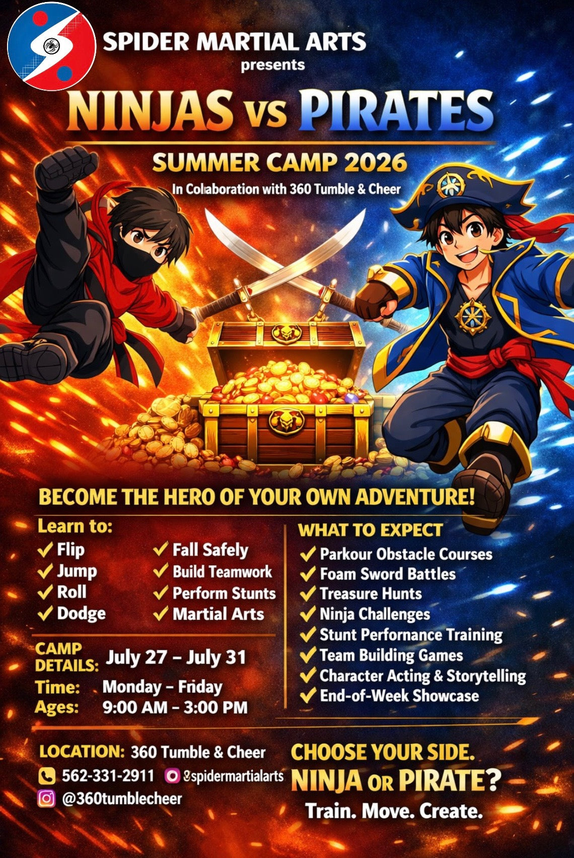 Ninjas vs Pirates Summer Camp 2026 - Day Pass