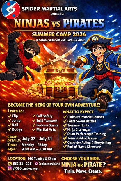 Ninjas vs Pirates Summer Camp 2026 - Day Pass